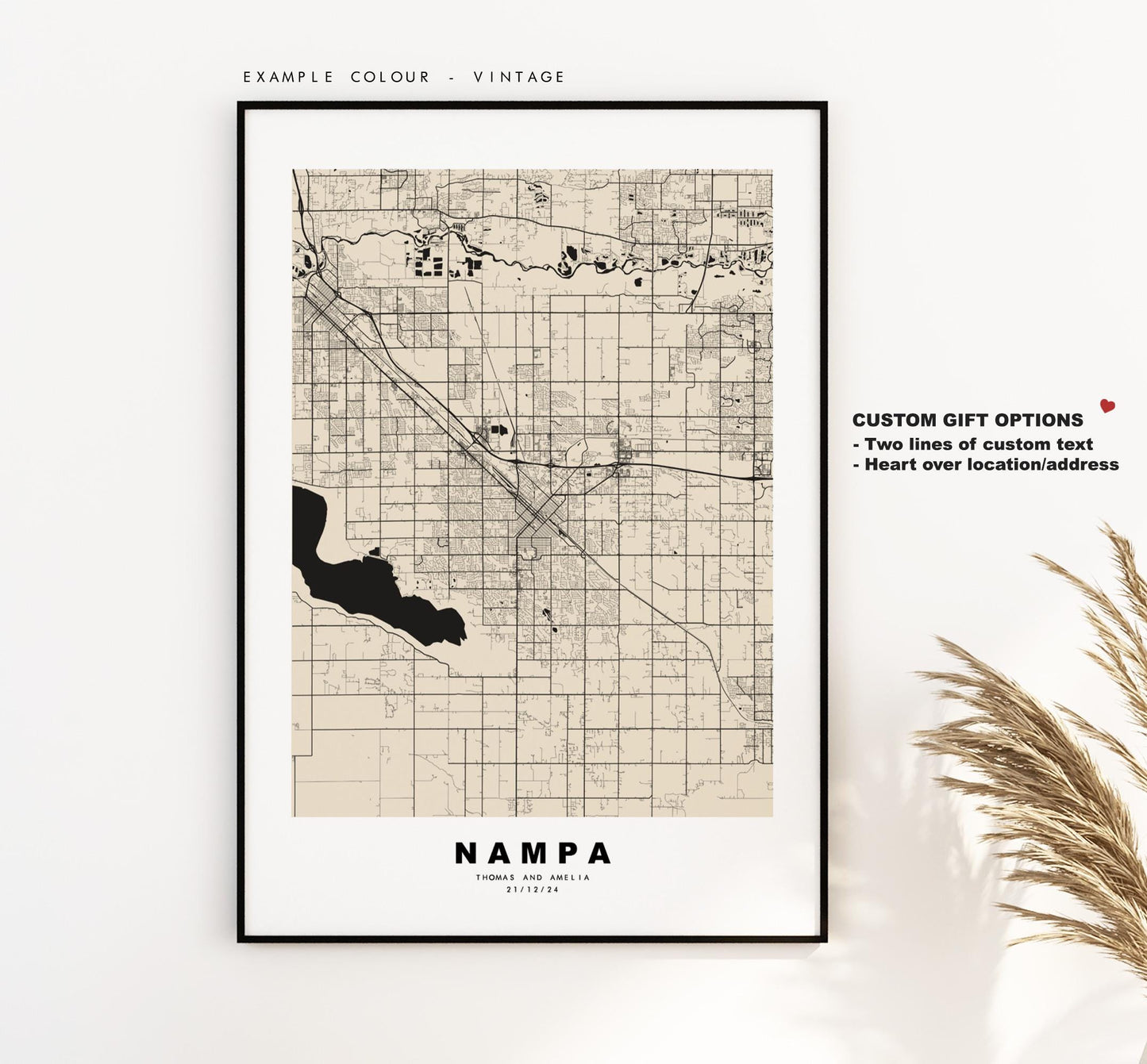 Nampa Map Print - City Map Poster - Map Art - USA City Maps - Nampa Print - Nampa Poster - Minimalist City Map - Idaho