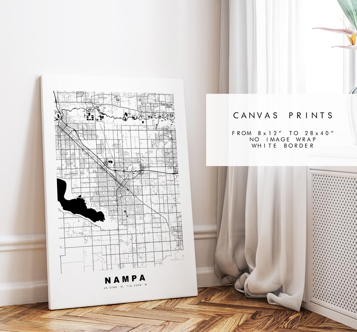 Nampa Map Print - City Map Poster - Map Art - USA City Maps - Nampa Print - Nampa Poster - Minimalist City Map - Idaho