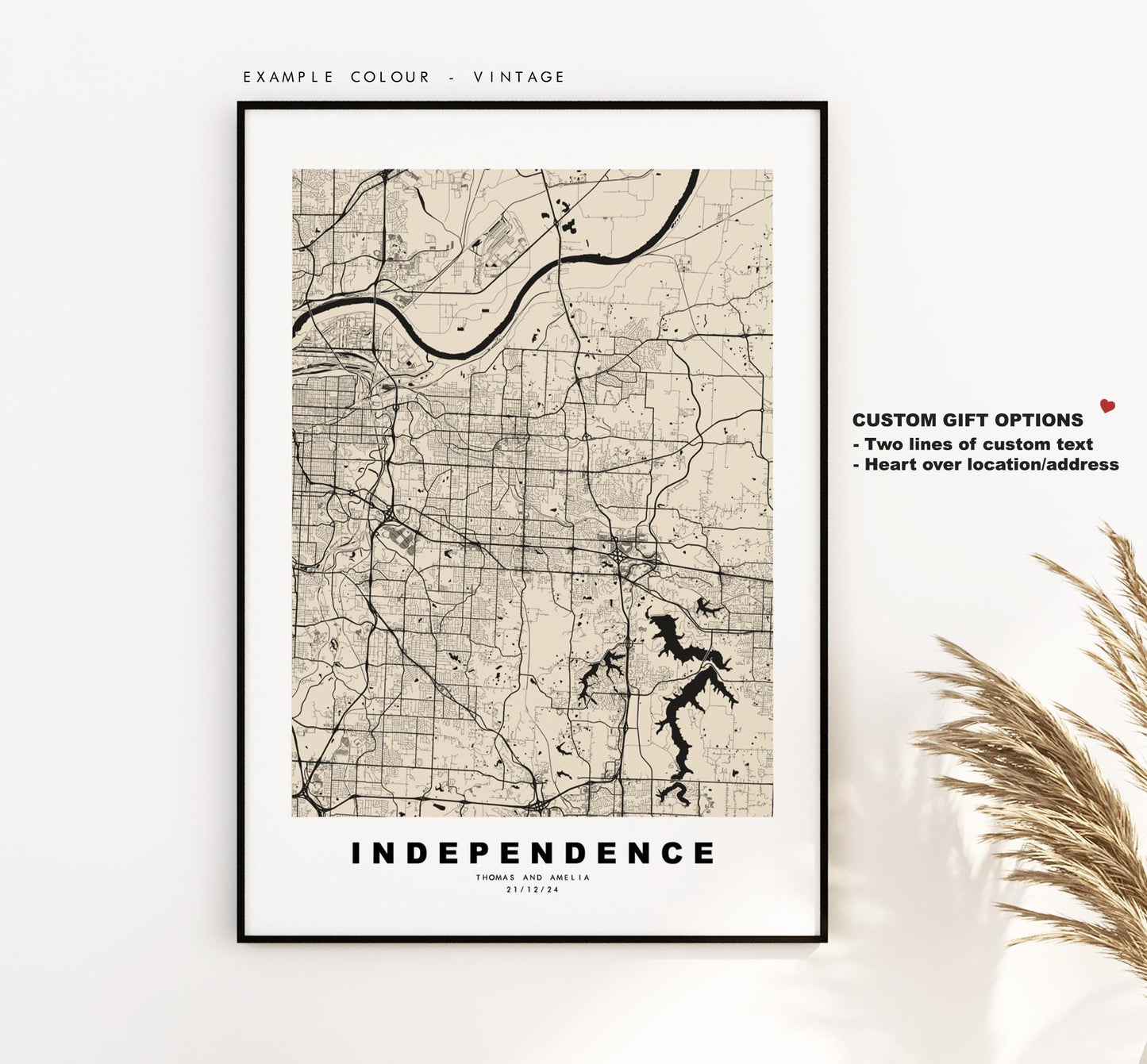 Independence Map Print - City Map Poster - Map Art - USA City Maps - Independence Print -  Poster - Minimalist City Map - Missouri