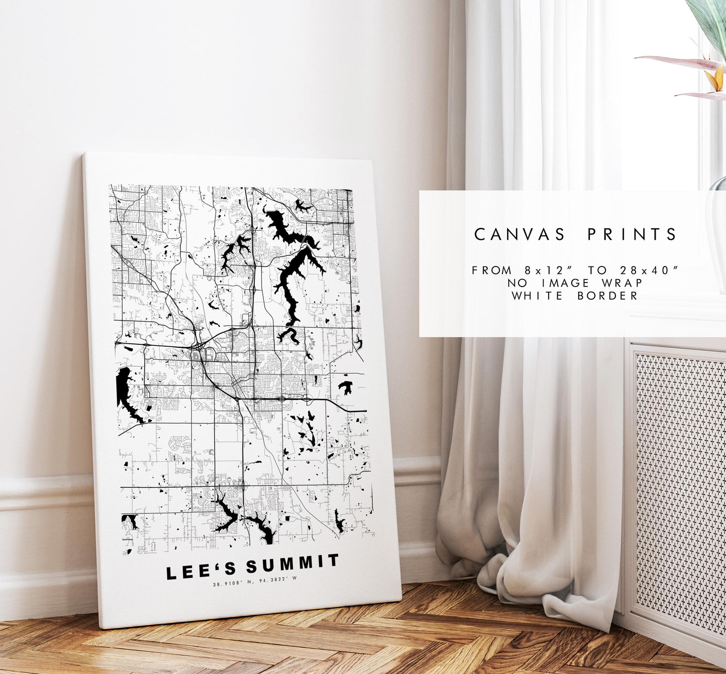 Lee's Summit Map Print - City Map Poster - Map Art - USA City Maps - Lee's Summit Print - Poster - Minimalist City Map - Missouri