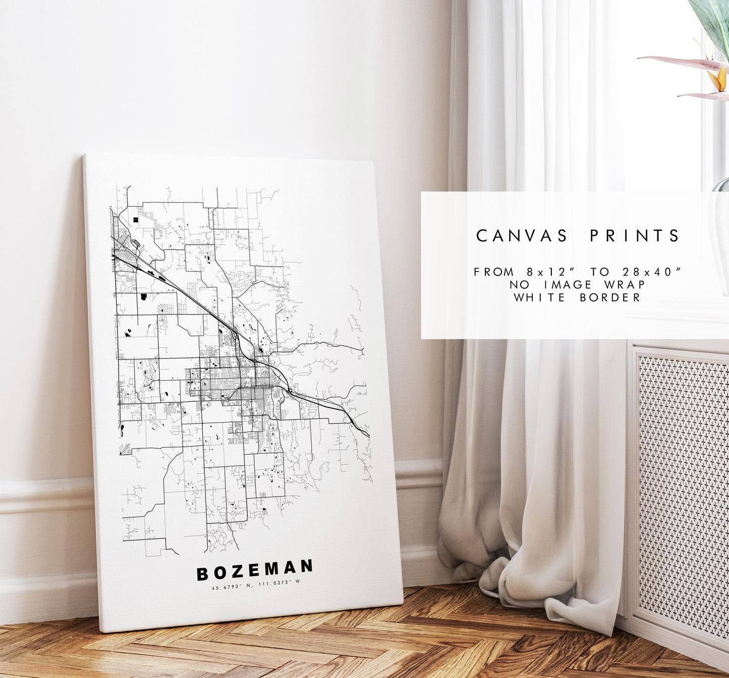 Bozeman Map Print - City Map Poster - Map Art - USA City Maps - Bozeman Print - Bozeman Poster - Minimalist City Map - Montana