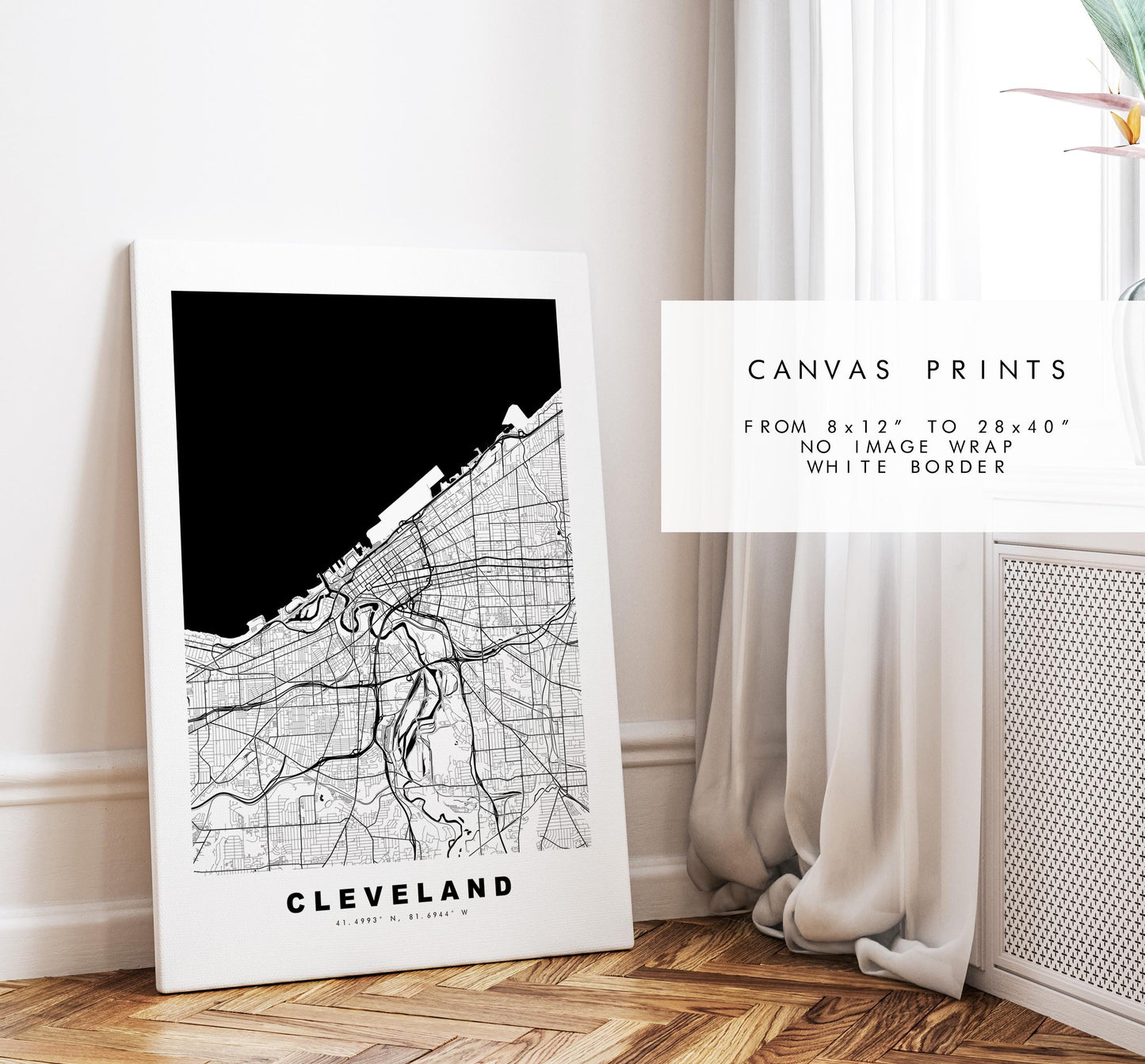 Cleveland Map Print - City Map Poster - Map Art - USA City Maps - Cleveland Print - Cleveland Poster - Minimalist City Map - Ohio