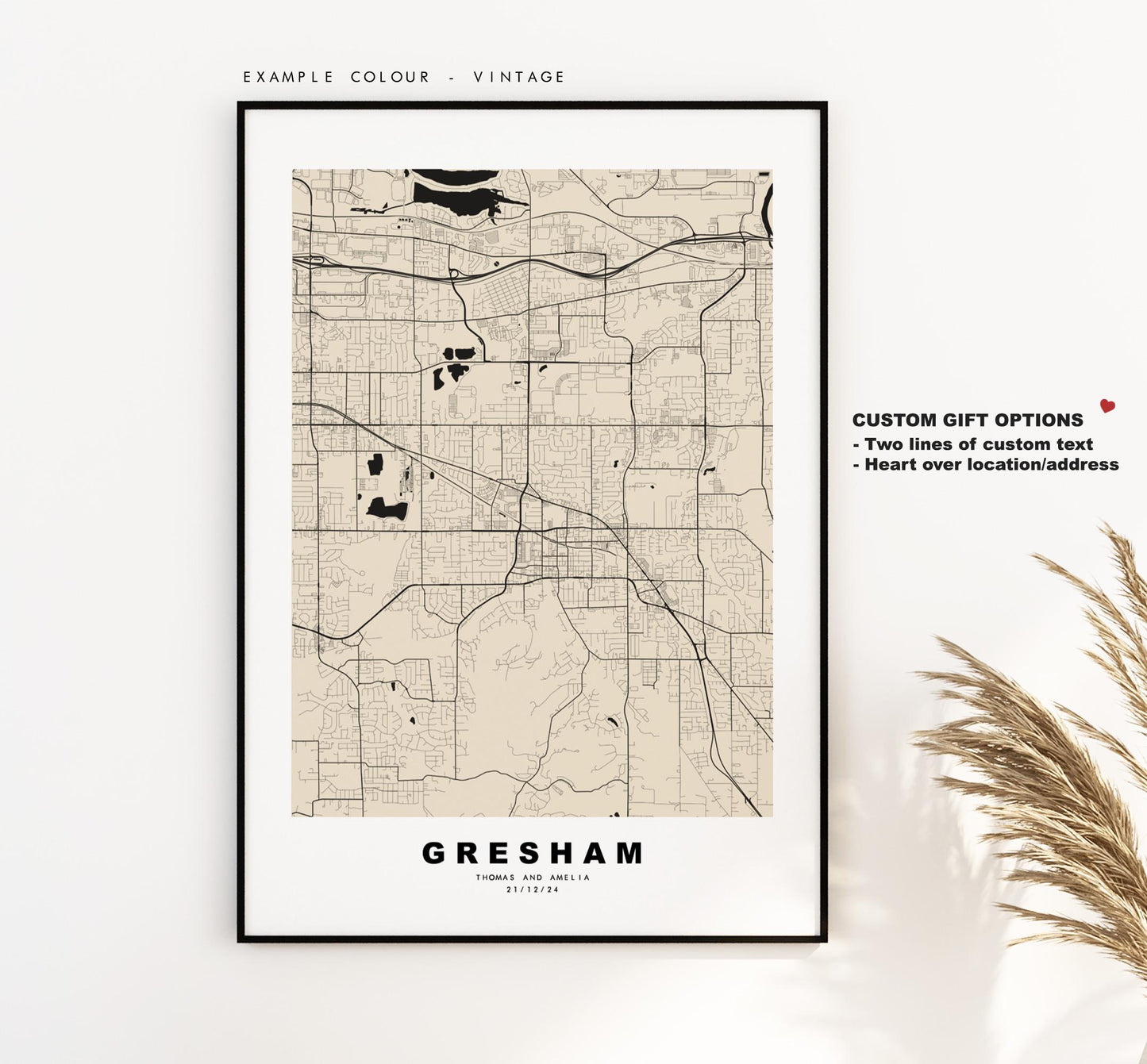 Gresham Map Print - City Map Poster - Map Art - USA City Maps - Gresham Print - Gresham Poster - Minimalist City Map - Oregon