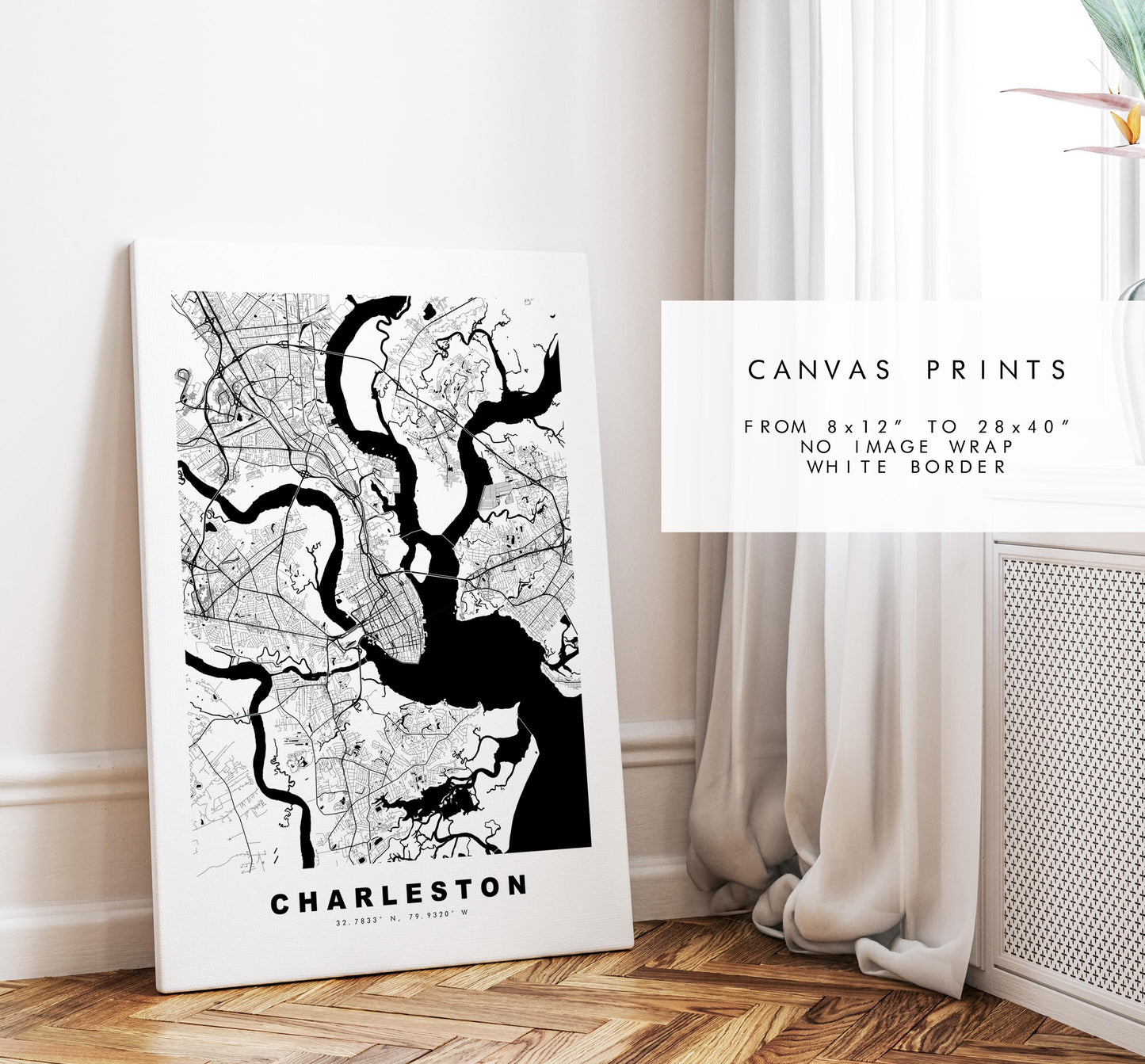 Charleston Map Print - City Map Poster - Map Art - USA City Maps - Charleston Print - Poster - Minimalist City Map - South Carolina