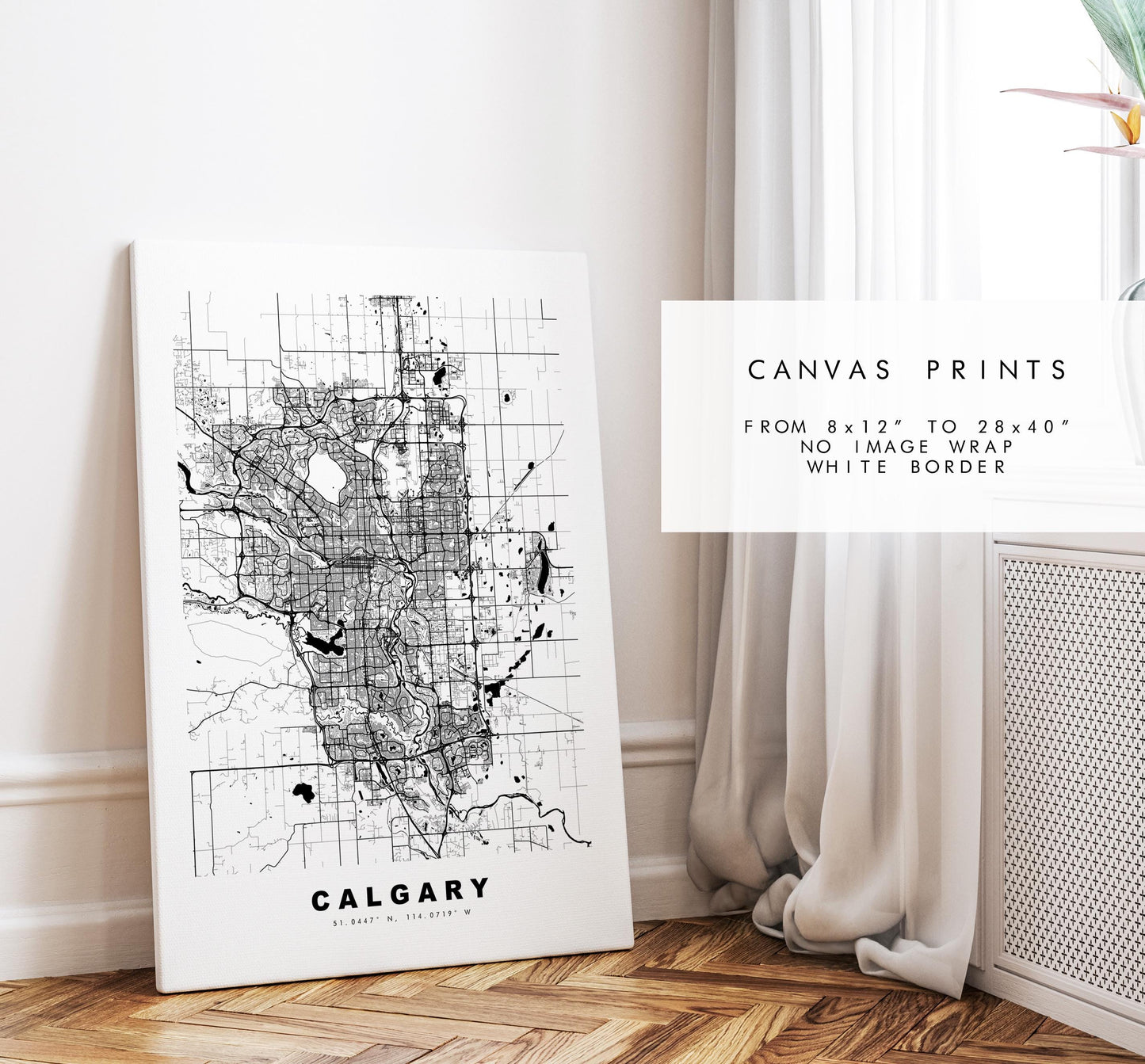 Calgary Map Print - City Map Poster - Map Art - Map Wall Art - Canada City Maps - Calgary Print - Calgary Poster - Minimalist City Map