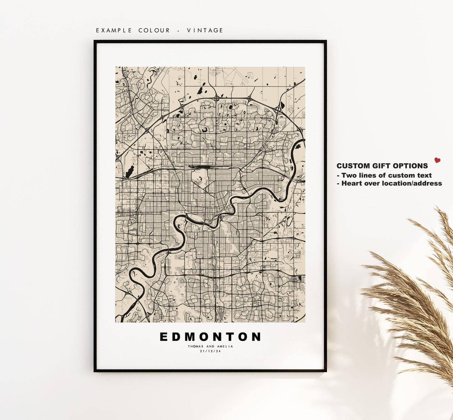 Edmonton Map Print - City Map Poster - Map Art - Map Wall Art - Canada City Maps - Edmonton Print - Edmonton Poster - Minimalist City Map