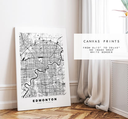 Edmonton Map Print - City Map Poster - Map Art - Map Wall Art - Canada City Maps - Edmonton Print - Edmonton Poster - Minimalist City Map