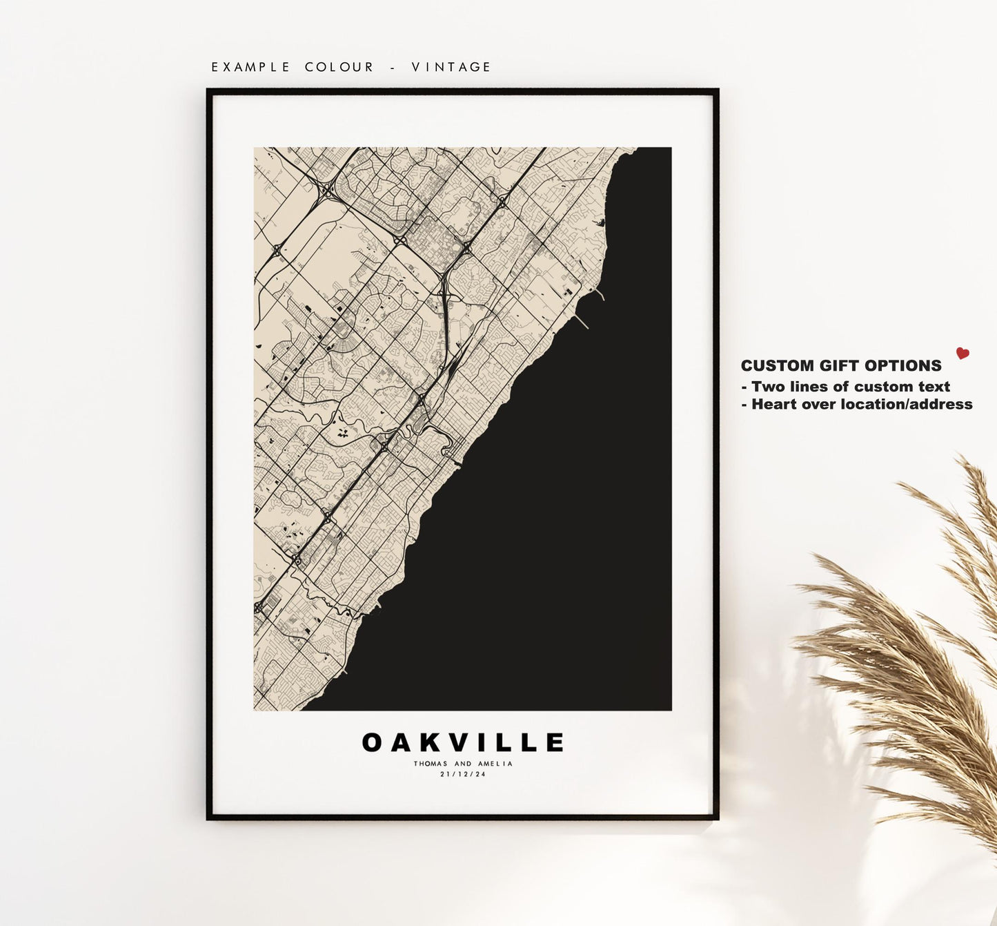 Oakville Map Print - City Map Poster - Map Art - Map Wall Art - Canada City Maps - Oakville Print - Oakville Poster - Minimalist City Map