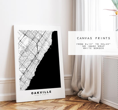 Oakville Map Print - City Map Poster - Map Art - Map Wall Art - Canada City Maps - Oakville Print - Oakville Poster - Minimalist City Map