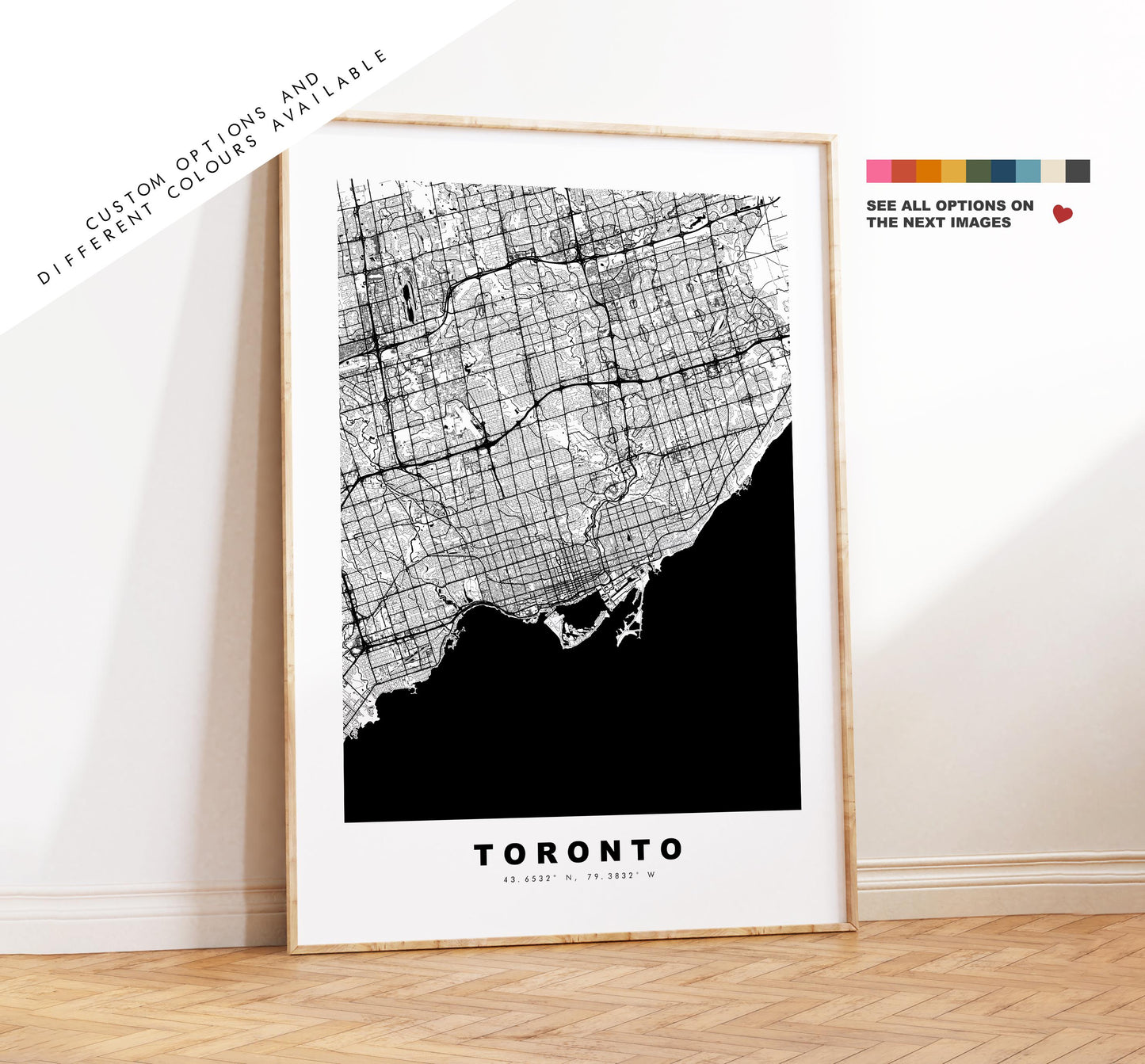 Toronto Map Print - City Map Poster - Map Art - Map Wall Art - Canada City Maps - Toronto Print - Toronto Poster - Minimalist City Map