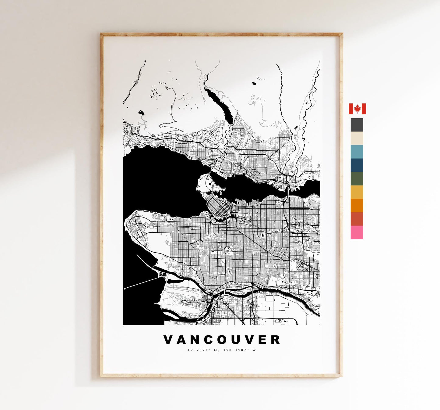 Vancouver Map Print - City Map Poster - Map Art - Map Wall Art - Canada City Maps - Vancouver Print - Vancouver Poster - Minimalist City Map