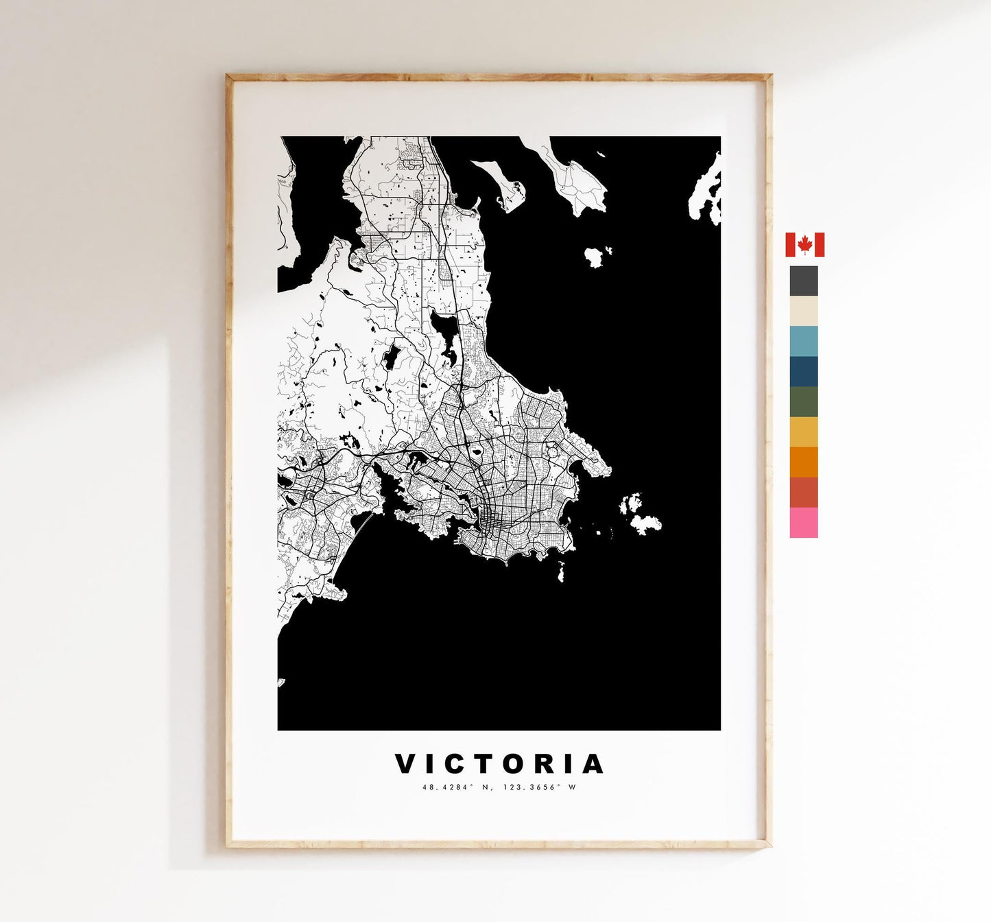 Victoria Map Print (Canada) - City Map Poster - Map Art - Map Wall Art - Canada City Maps - Victoria Print - Poster - Minimalist City Map