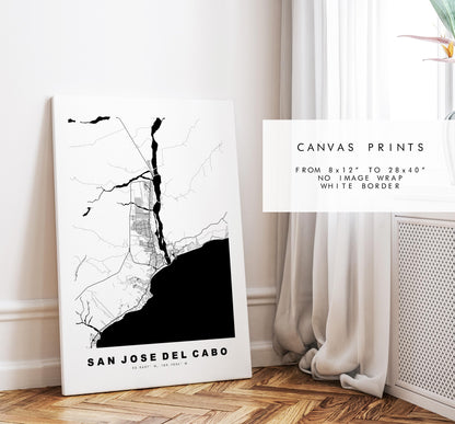 San Jose del Cabo Map Print - City Map Poster - Map - Map Wall Art - Mexico City Maps - San Jose del Cabo Print - Minimalist City Map