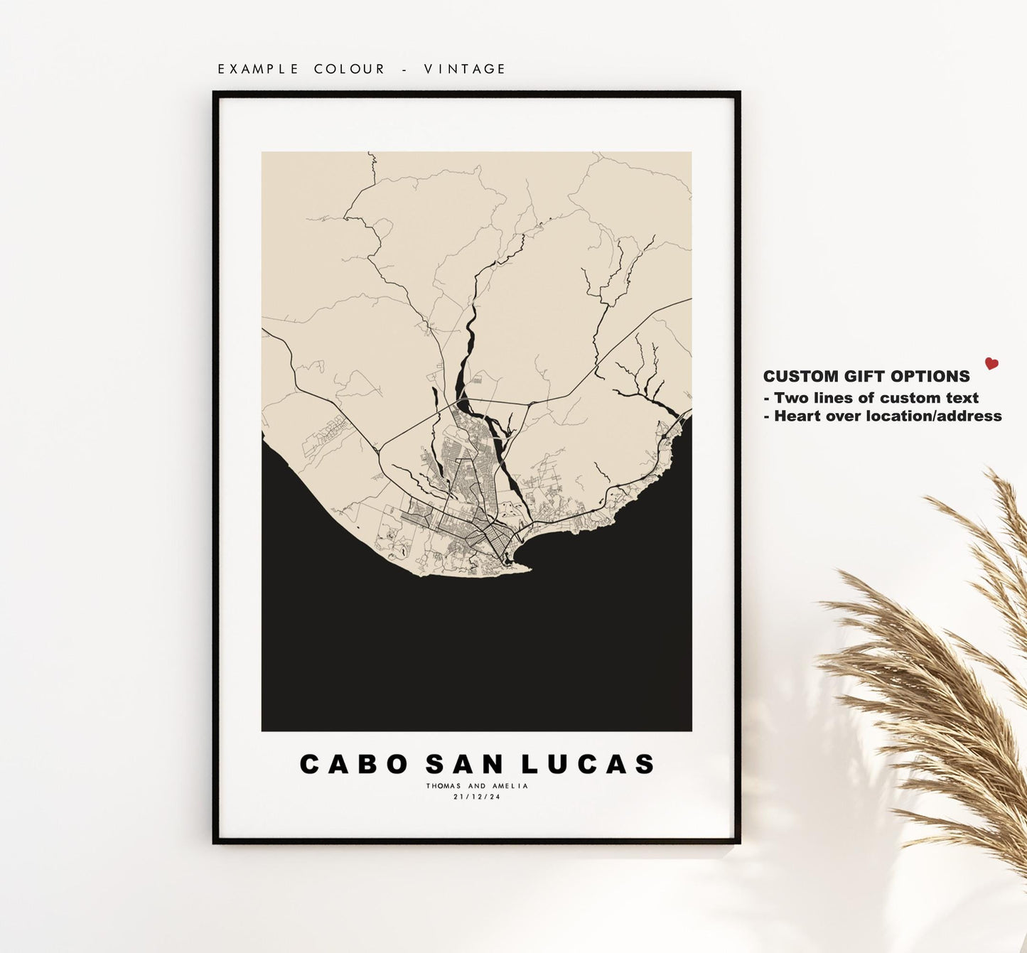 Cabo San Lucas Map Print - City Map Poster - Map Art - Map Wall Art - Mexico City Maps - Cabo Print - Cabo Poster - Minimalist City Map